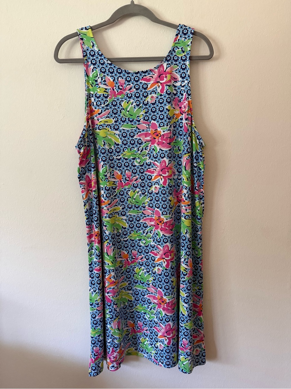 Banana Boat UPF 50+ Sleeveless Scoop Neck Crisscross Back Swing Coverup Dress